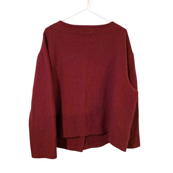 Evan-Picone Woman Boiled Wool Cardigan Sweater Plus Size 3X Rust Color - Picture 2 of 3